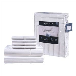 Cotton King 6 Piece Sheet Set Antimicrobial 400 Thread Count